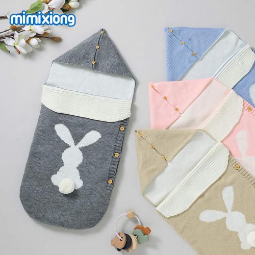 Baby Cartoon Rabbit Knitted Sleeping Bag