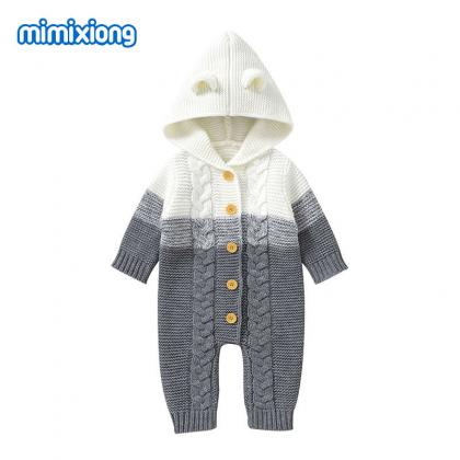 Baby Infant Hoodie Romper