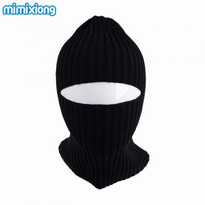 Children's warm knitted mask