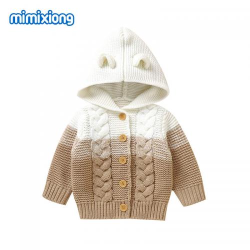 Baby Boys Girls Knit Sweater Hooded